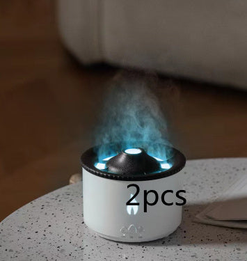 New Oil Humidifier Volcano Creative Ultrasonic Essential Room Air Flame Humidifier Diffuser