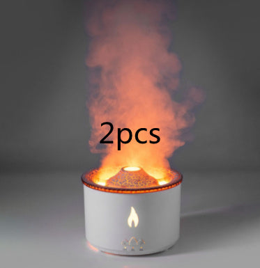 New Oil Humidifier Volcano Creative Ultrasonic Essential Room Air Flame Humidifier Diffuser