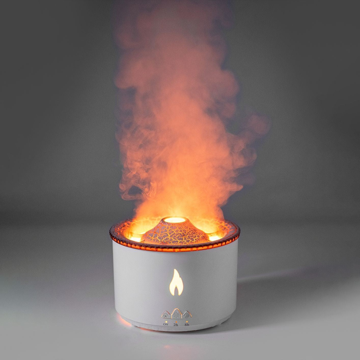 New Oil Humidifier Volcano Creative Ultrasonic Essential Room Air Flame Humidifier Diffuser
