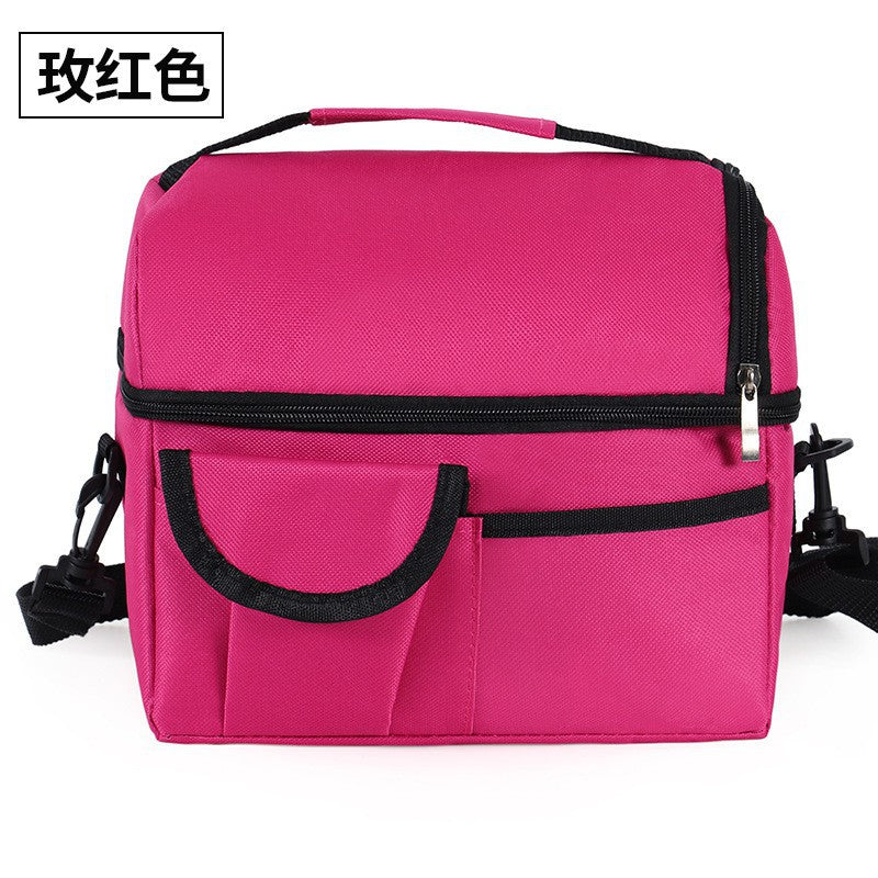 Oxford Cloth Ice Bag Double-layer Thickened Thermal Insulation Bag Breast Milk Fresh-keeping Bag Portable Lunch Bag Large Capacity Lunch Bag