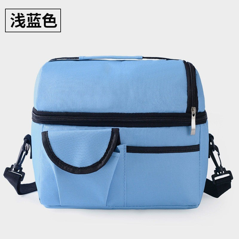 Oxford Cloth Ice Bag Double-layer Thickened Thermal Insulation Bag Breast Milk Fresh-keeping Bag Portable Lunch Bag Large Capacity Lunch Bag