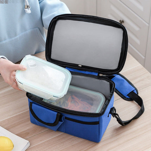 Oxford Cloth Ice Bag Double-layer Thickened Thermal Insulation Bag Breast Milk Fresh-keeping Bag Portable Lunch Bag Large Capacity Lunch Bag