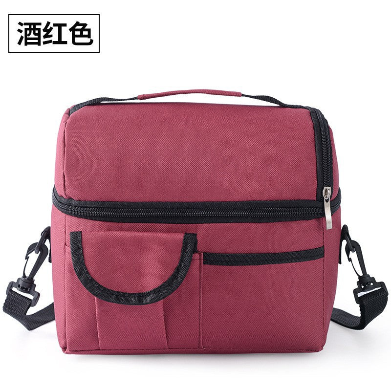 Oxford Cloth Ice Bag Double-layer Thickened Thermal Insulation Bag Breast Milk Fresh-keeping Bag Portable Lunch Bag Large Capacity Lunch Bag