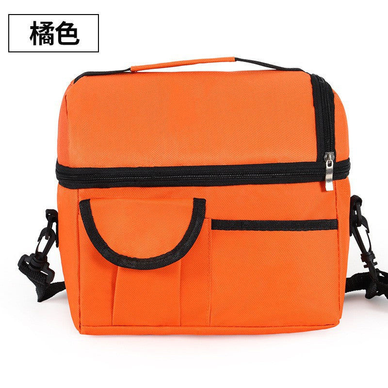 Oxford Cloth Ice Bag Double-layer Thickened Thermal Insulation Bag Breast Milk Fresh-keeping Bag Portable Lunch Bag Large Capacity Lunch Bag