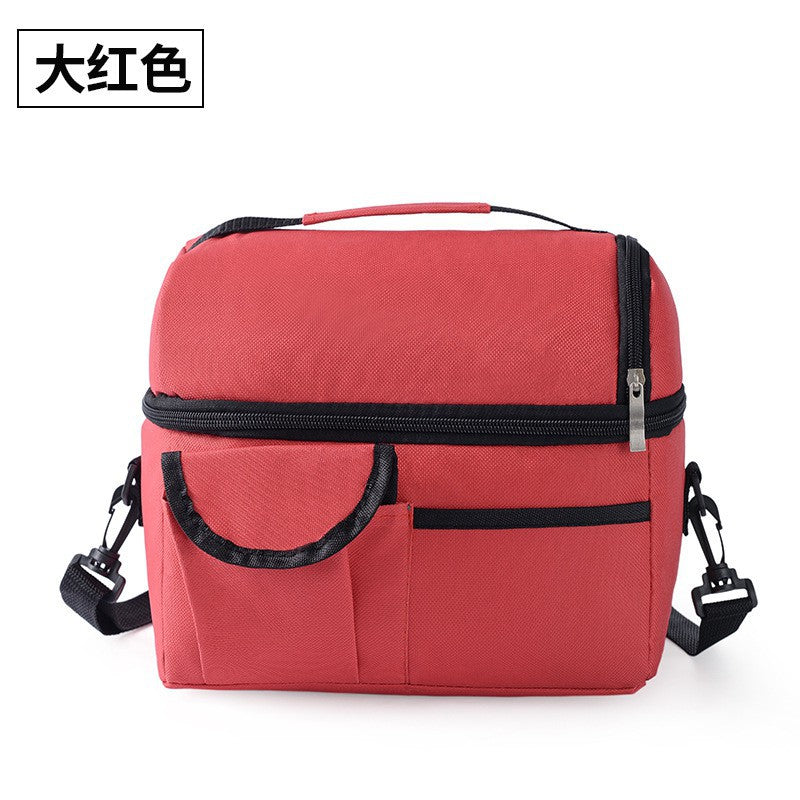 Oxford Cloth Ice Bag Double-layer Thickened Thermal Insulation Bag Breast Milk Fresh-keeping Bag Portable Lunch Bag Large Capacity Lunch Bag